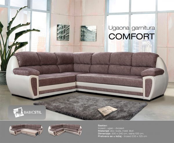 COMFORT UGAONA GARNITURA  RAZVLAČENJE -FIKSAN