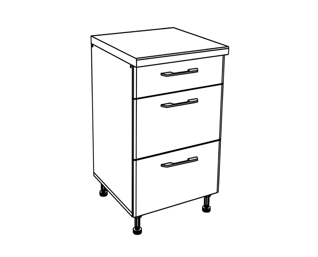 Kuhinja IN MDF D 40 3F B - Slika 4