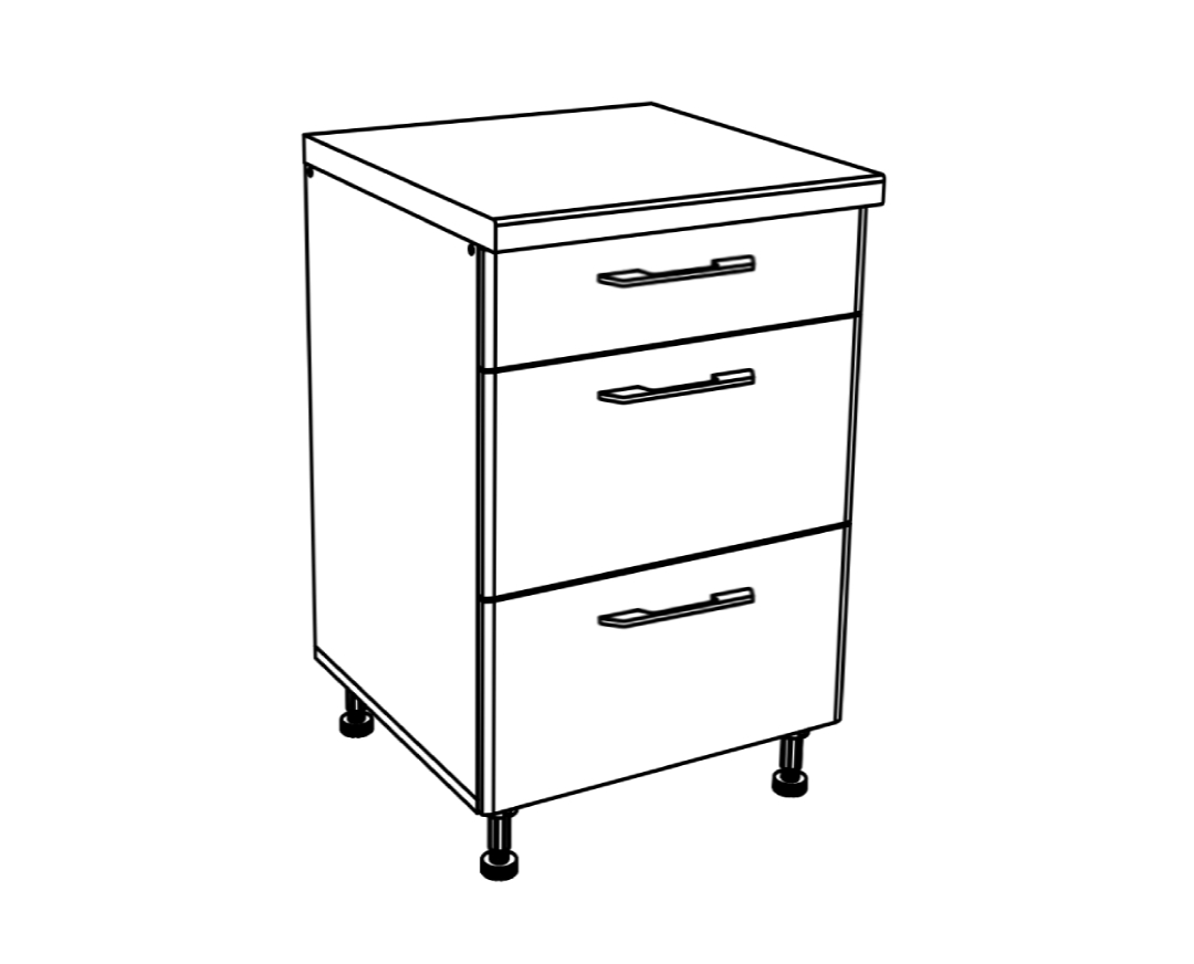 Kuhinja IN MDF D 60 3F B - Slika 4